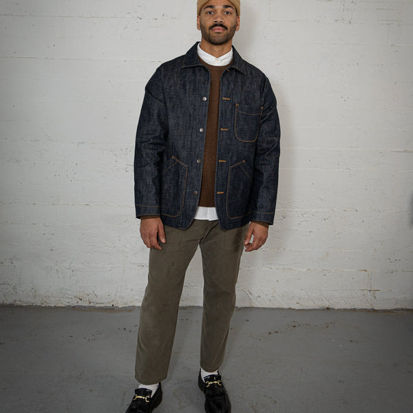 Men's Chore Coat in Kuroki Selvedge Denim