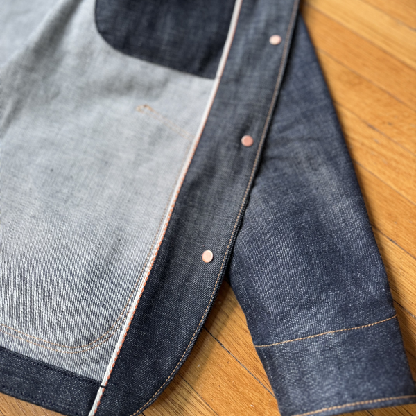 Men's Chore Coat in Kuroki Selvedge Denim